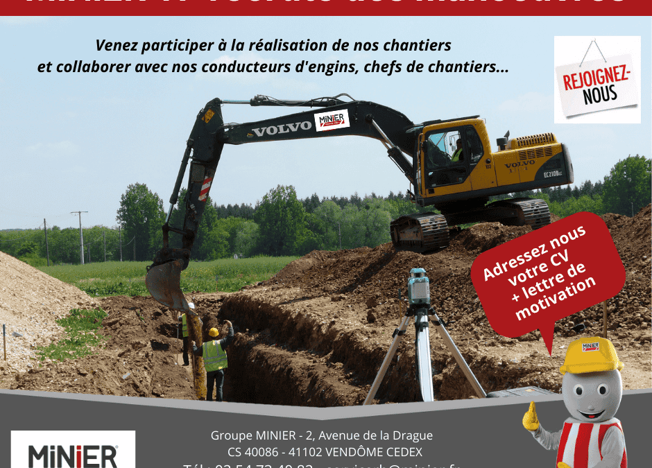 MINIER TRAVAUX PUBLICS recrute des manoeuvres