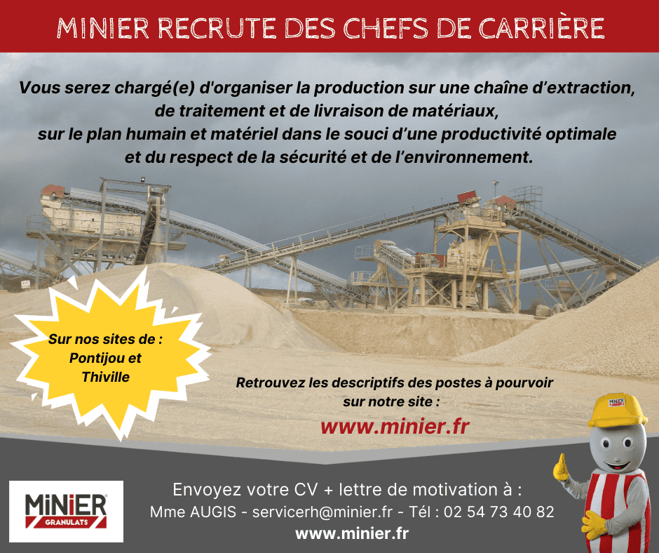 Nouveaux horaires MINIER NEGOCE