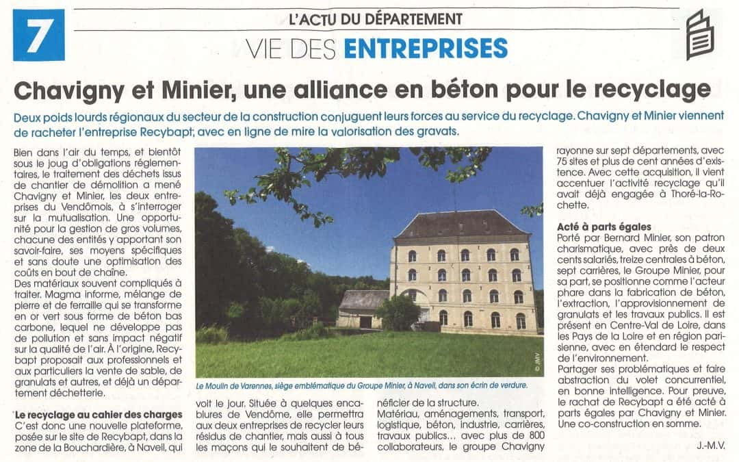 Chavigny et Minier, une alliance en béton pour le recyclage