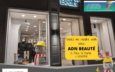 Semaine de l’industrie : notre mascotte chez ADN BEAUTÉ – VENDÔME