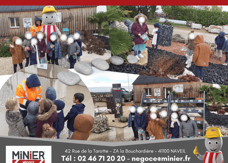 Les enfants du centre des Galopins en visite chez MINIER NÉGOCE