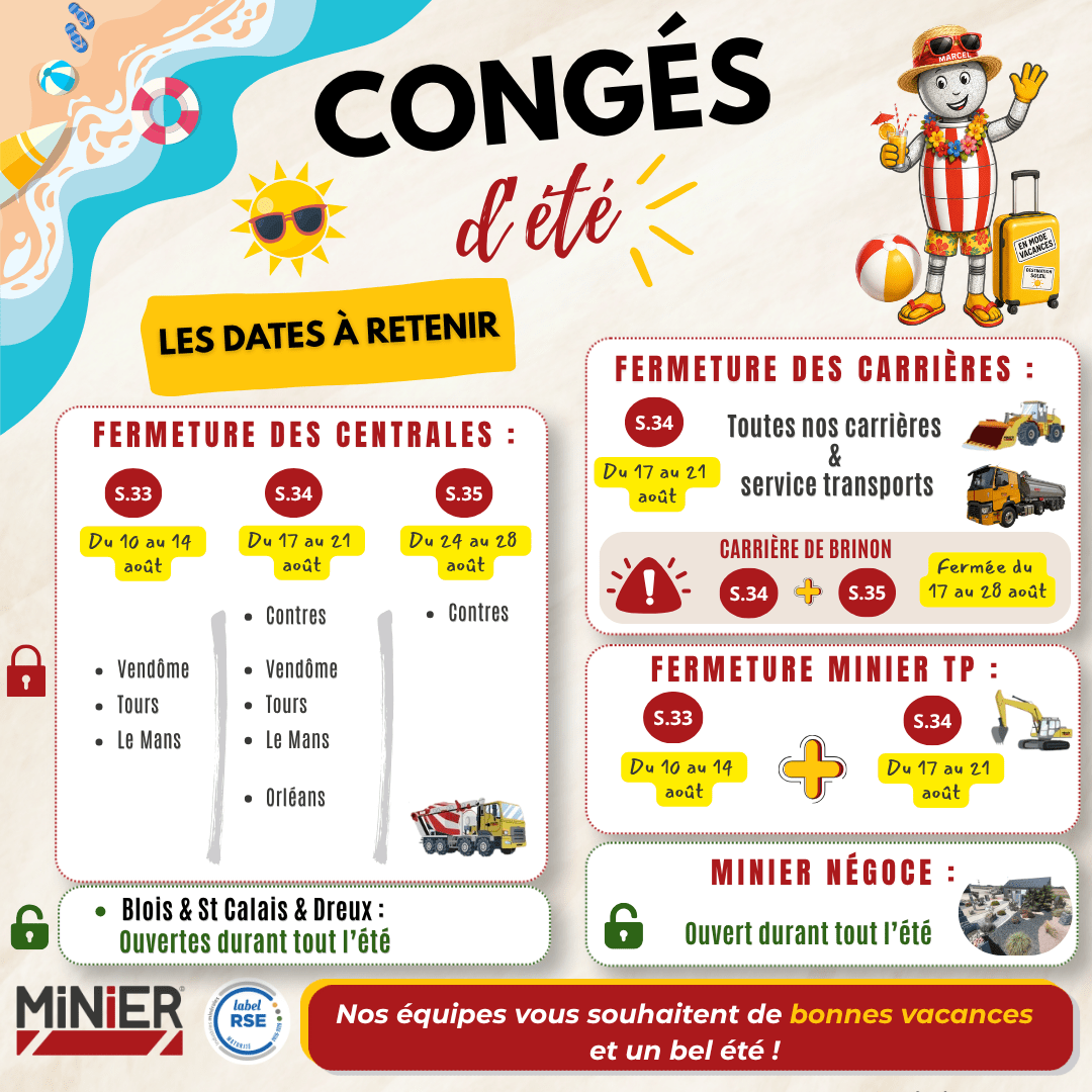 NOUVEAUX HORAIRES - Négoce Nouveaux horaires MINIER NEGOCE